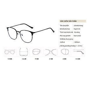 Kính Giả Cận, Gọng Kính Cận Nam Nữ Mắt Mèo Phối Màu Đen, Bạc, Vàng Không Độ Hàn Quốc - BLUE LIGHT SHOP