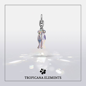 Lắc Tay Tropicana Phối Charm Swarovski Pha Lê Màu Xanh Dương