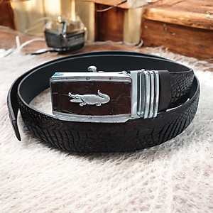 Thắt Lưng Nam Da Cá Sấu thật. Da Bông Hông Cá Sấu Rất Đẹp Và Mềm. Kích Thước Chuẩn 3.5x120cm Rất Dễ Sử Dụng