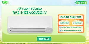 Máy lạnh Toshiba RAS-H13S4KCV2G-V 1.5HP Inverter Thái Lan - Hàng Chính Hãng (Chỉ giao HCM)