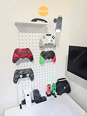 Bảng lỗ Pegboard Dola Home cao cấp kẹp bàn tiết kiệm diện tích không khoan tường để bàn phím, tai nghe, đồ dùng làm việc