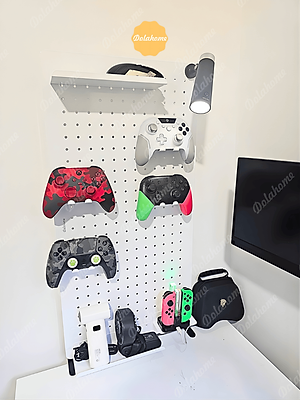 Bảng lỗ Pegboard Dola Home cao cấp kẹp bàn tiết kiệm diện tích không khoan tường để bàn phím, tai nghe, đồ dùng làm việc