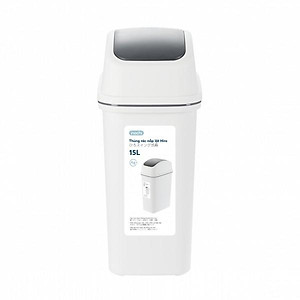 Thùng Rác Nhựa Nắp Lật Inochi 15 Lít Rất Đẹp Làm Sọt Rác Văn Phòng, Khách Sạn, Đựng Rác Gia Đình, Để Bàn Trong Nhà