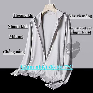 Áo chống nắng nam,áo khoác đi nắng chất vải kim cương có big size 4xl cho người 100kg