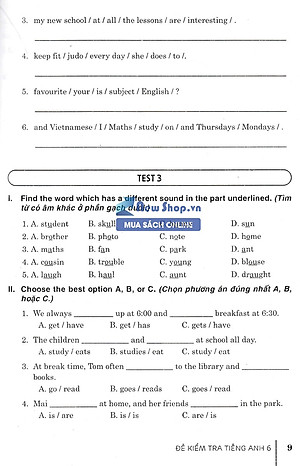 ĐỀ KIỂM TRA TIẾNG ANH 6 (BÁM SÁT SGK KẾT NỐI TRI THỨC VỚI CUỘC SỐNG)