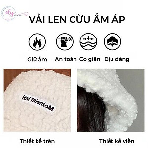 Mũ Bucket lông cừu phong cách Hàn Quốc hót hít