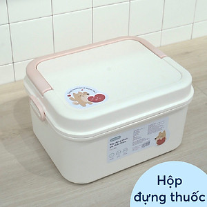 Hộp Đựng Thuốc Gia Đình 2 Tầng Okina , Hộp Y Tế ĐA NĂNG Phân Loại Thuốc Cỡ Lớn Siêu Tiện Dụng - Hàng chính hãng inochi ( Tặng kèm khăn lau pakasa) Giao màu ngẫu nhiên