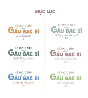 Sách Bé Học Sơ Cứu Cùng Gấu Bác Sĩ