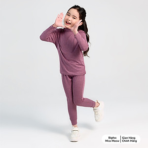 Áo giữ nhiệt bé trai bé gái Bigfox Miss Meow size đại, áo thu đông dài tay cổ cao cho bé size trẻ em 3,4,5,6…10,11 tuổi