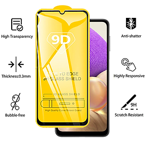 Dán kính cường lực full 9D tràn màn hình dành cho SamSung Galaxy A22 5G phủ màu - Hàng nhập khẩu