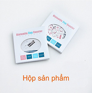 Miếng lót ly - Tấm lót ly, cốc siêu hút nước bằng đất xốp Diatomite họa tiết, thông điệp dễ thương