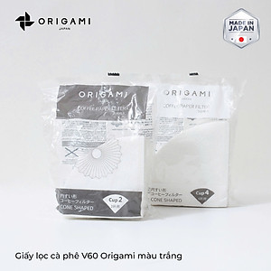 Giấy lọc cà phê 100 tờ V60 ORIGAMI màu trắng
