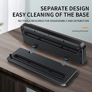 Máy Hút Chân Không ALIZZ Hoàn Toàn Tự Động Máy Đóng Gói Thực Phẩm Khử Trùng Bằng Tia Cực Tím Máy Niêm Phong Thực Phẩm Tặng Kèm 10 Túi Hút PaKaSa - Hàng chính hãng