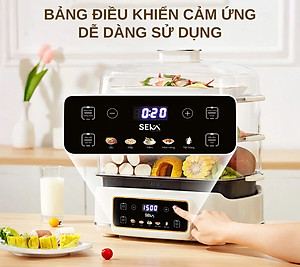 (HOT NEW) Nồi Lẩu Hấp 4 Tầng 24L SEKA SK6620 - 1500W Đa Năng 4 in 1 Hấp, Lẩu, Khử Trùng, Tiệt Trùng - Hàng Chính Hãng Bảo Hành 2 Năm