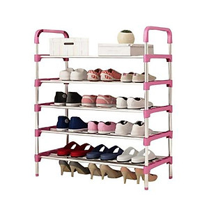 Bộ 2 kệ để giày dép 5 tầng thanh inox