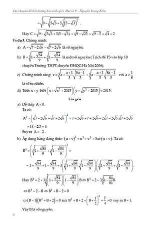 Sách Các Chuyên Đề Bồi Dưỡng Học Sinh Giỏi Đại Số Lớp 9