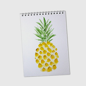 Sổ vẽ A4 vẽ màu nước và chì có vân sang giấy định lượng 260gsm nhập từ Ý, lên màu trong tự nhiên,15 tờ/cuốn MOW260 Green Art - Hàng chính hãng