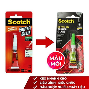 Keo dán đa năng Scotch 3M siêu dính, siêu bền, keo trong suốt tính thẩm mỹ cao, keo loãng mau khô, dễ sử dụng AD113