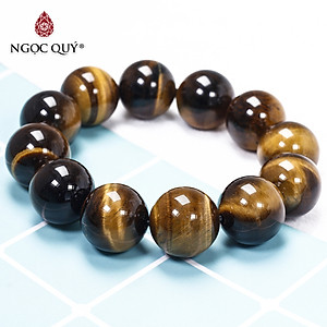 Vòng thạch anh mắt hổ vàng nâu mệnh thổ,kim - Ngọc Quý Gemstones