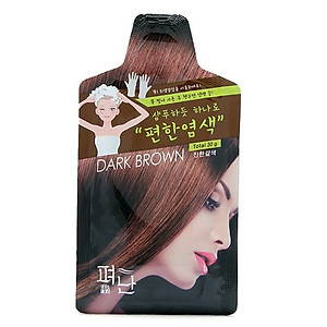 Hộp 5 Gói Thuốc Nhuộm Tóc Thảo Dược Dyeing Pyeonan Hàn Quốc - Nâu Đen