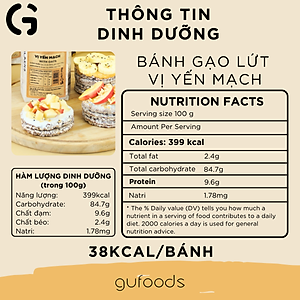 Bánh gạo lứt GUfoods (300g) - Không chiên dầu, Không đường, Từ gạo và ngũ cốc nguyên hạt, Lành mạnh, Phù hợp Eat clean, Ăn vặt healthy, Thực dưỡng, Tập gym, Thuần chay, Đa dạng hương vị