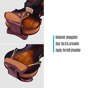 Miếng Đệm Vai Và Cằm 3/4 4/4 Bằng Da Cừu Cho Violin