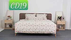 Bộ Ga 4 món Cotton Đũi Tatana mền mịn, thoáng mát  Mẫu ngẫu nhiên ( chọn mẫu ib shop )