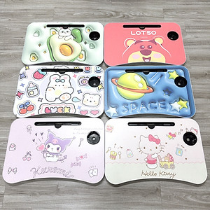 Bàn Học Gấp Gọn Có Khe Để Điện Thoại, Máy Tính Bảng, Khay Để Ly - Hàng Loại 1 (Giao ngẫu nhiên)