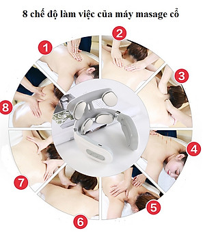 Máy massage cổ vai gáy cột sống 4 đầu công nghệ Nhật Bản