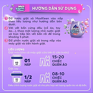 Túi Nước Giặt Xả Maxkleen Hương Vườn Sớm Mai (3.8kg)