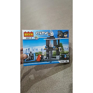 COGO - CITY - 3021 COMBO 8 HỘP Mô Hình Lắp Ráp Xe Cảnh Sát