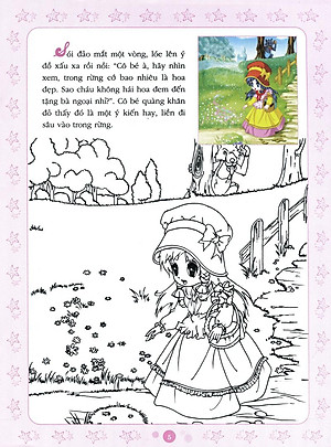 Sách Cổ Tích Tô Màu Công Chúa - Cô Bé Quàng Khăn Đỏ