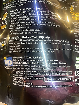 Nước Giặt Xả Đậm Đặt HYGIENE Túi 1800ml Sạch mọi viết bẩn - hương thơm tươi mát cả ngày dài - chính ngạch