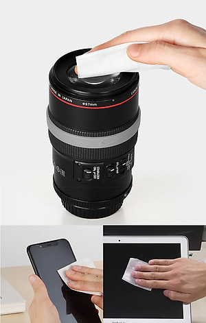 Combo 100 Bộ Giấy lau vệ sinh màn hình điện thoại, giấy lau bụi dán kính cường lực, 1 bộ 2 miếng khô và ướt - Hàng Chính Hãng