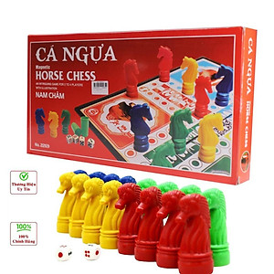 Cờ Cá Ngựa Nam Châm Cho Bé miDoctor Cực Đại Kích thước 38 x 38cm - Vỏ Hộp Màu Đỏ