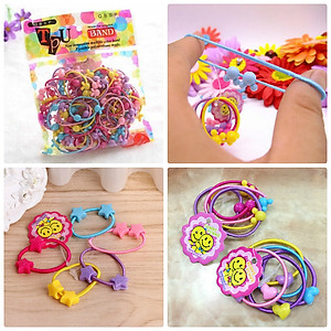 Túi 50 Chun Buộc Tóc Nhiều Màu Siêu Xinh, Siêu Đáng Yêu Cho Bé Gái, Giúp Bé Gái Cột Tóc Gọn Gàng, Tránh Đau Đầu