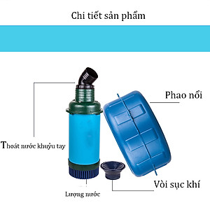 Máy bơm phun mưa ABG LV-1100P76-TM, Bơm Tưới Phun Mưa,Máy Bơm Tạo Luồng Oxy 1100W, Có Chức Năng Đẩy Nước Tạo Độ Bắn,  Ứng Dụng Trong Ngành Nuôi Trồng Thủy Hải Sản - Hàng Chính Hãn