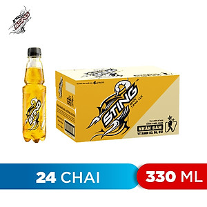 Thùng 24 Chai Nước Giải Khát Sting Vàng (330ml/chai)