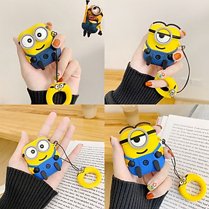 Bao case silicon cho tai nghe Apple Airpods 1 / 2 hiệu HOTCASE (kiểu dáng Minion, chống vân tay, chống bám bẩn, vật liệu cao cấp) - Hàng nhập khẩu