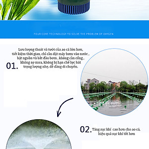 Máy bơm phun mưa ABG LV-1100P76-TM, Bơm Tưới Phun Mưa,Máy Bơm Tạo Luồng Oxy 1100W, Có Chức Năng Đẩy Nước Tạo Độ Bắn,  Ứng Dụng Trong Ngành Nuôi Trồng Thủy Hải Sản - Hàng Chính Hãn