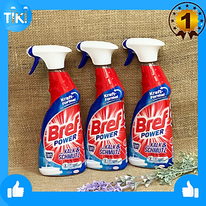 [Nhập khẩu Đức] Dung dịch xịt tẩy nhà tắm đa năng BREF 750ml, Kalkreiniger Power gegen Kalk & Schmutz, 750 ml