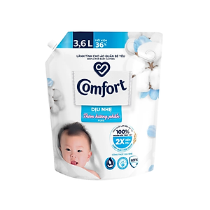 Combo 2 Túi Nước Xả Vải Comfort Thơm Hương Phấn Dịu Nhẹ Cho Cả Gia Đình 3.6L