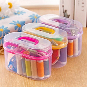 Hộp Kim Chỉ May Vá Quần Áo Xách Tay Mini Đa Năng Món Tiện Lợi Kèm Hộp Cao Cấp