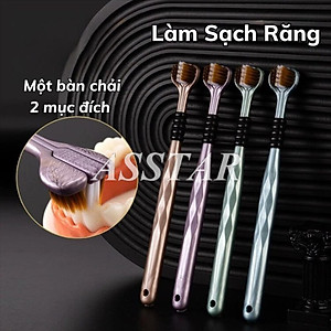 Bàn Chải Đánh Răng 3 Mặt, Bàn Chải Đánh Răng Đa Chiều Làm Sạch Đồng Thời Cả 3 Bề Mặt Của Răng, Lông Mềm Mượt