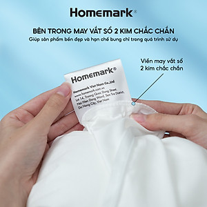 Bảo Vệ Gối Khách Sạn Homemark 50x70cm - Kháng Nước, Chống Bụi, Khóa Kéo Tiện Lợi