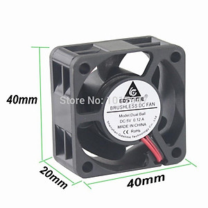 1 Quạt Tản Nhiệt Không Chổi Than 4020b 2pin 5v Xh2.54 4cm 40mm 40x40 X 20mm