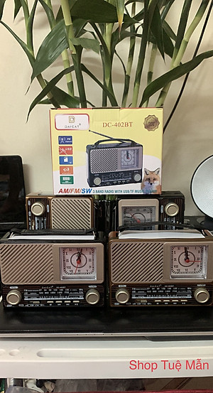 ĐÀI RADIO USB NGHE NHẠC WAXIBA XB-402 BT CÓ ĐỒNG HỒ ,NGHE FM/AM/SW LOA SIÊU LỚN hàng chính hãng