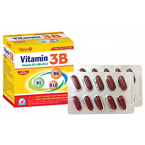 ￼Vitamin 3B B1-B6-B12 (hộp 100 viên Nang mềm ) Vinaphar - Dự phòng tình trạng thiếu hụt Vitamin nhóm B