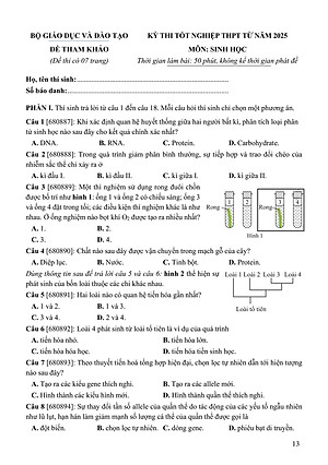 Sách - 60 Đề Minh Họa Tốt Nghiệp THPT 2026 - Môn Sinh Học