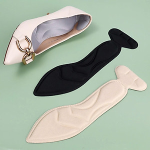 Cặp lót giày cao gót mũi nhọn giảm size cho giày bị rộng, thoáng khí và êm chân MÀU ĐEN